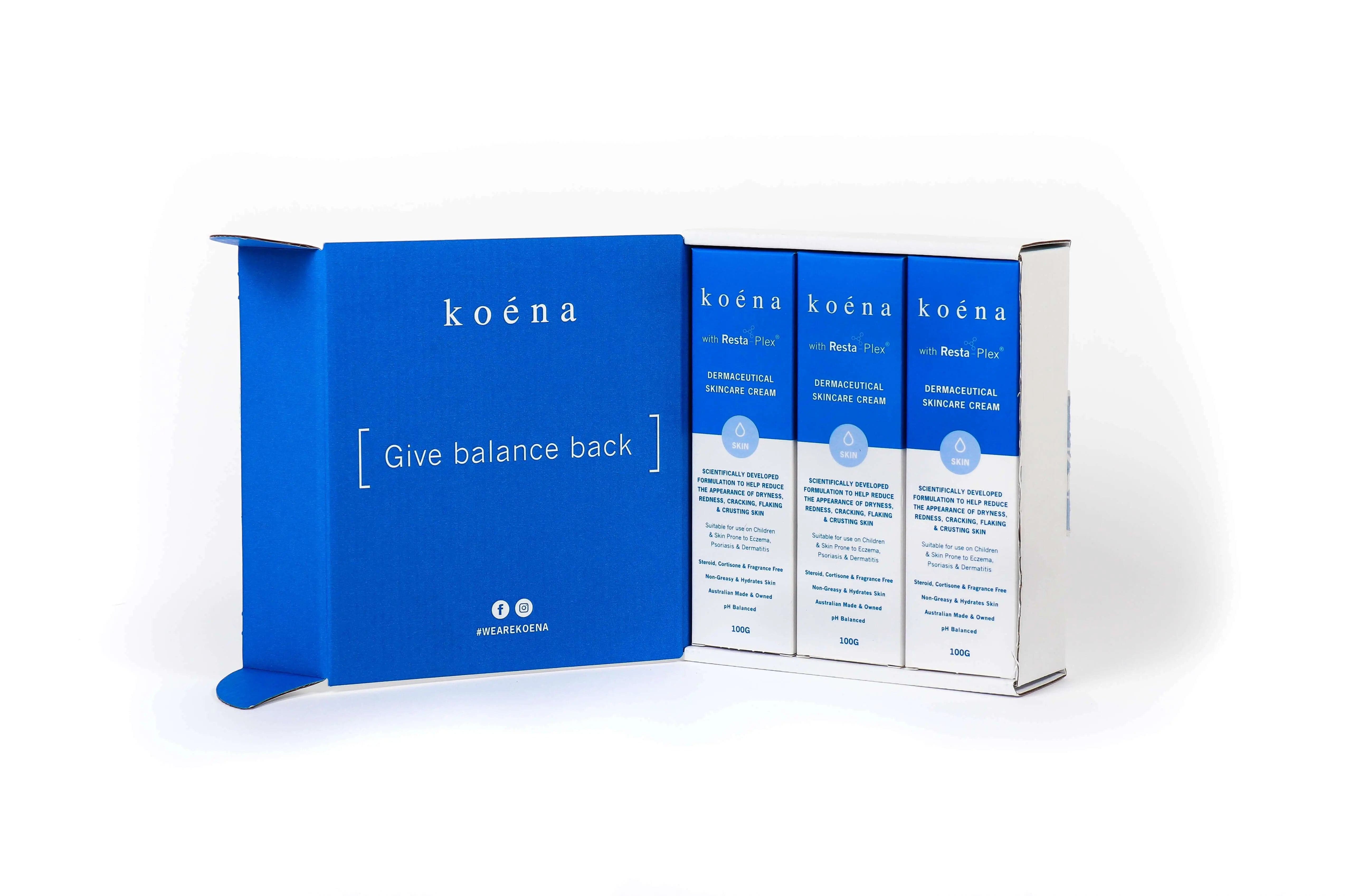 The Stockpile Pack | Koéna Dermaceutical Daily Moisturiser 3 Pack Koena